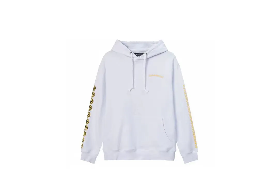 M22—P210 -Chrome Hearts/Chrome Hearts printed sweatshirt cardigan jacket -420 grams of high-density, high-quality wool, soft, delicate and skin-friendly, soft and silky to the touch, warm and skin-friendly -The hardware zipper accessories are all customized and full of details -Colour: black white -Size: S M L XL
